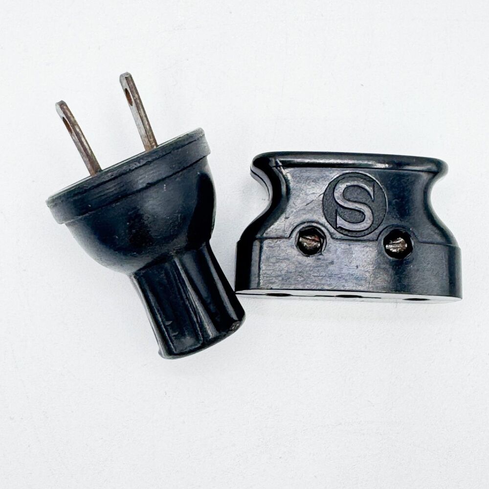 Vintage Singer Featherweight Original Bakelite 3-Prong Power Plug 221 Round Hole